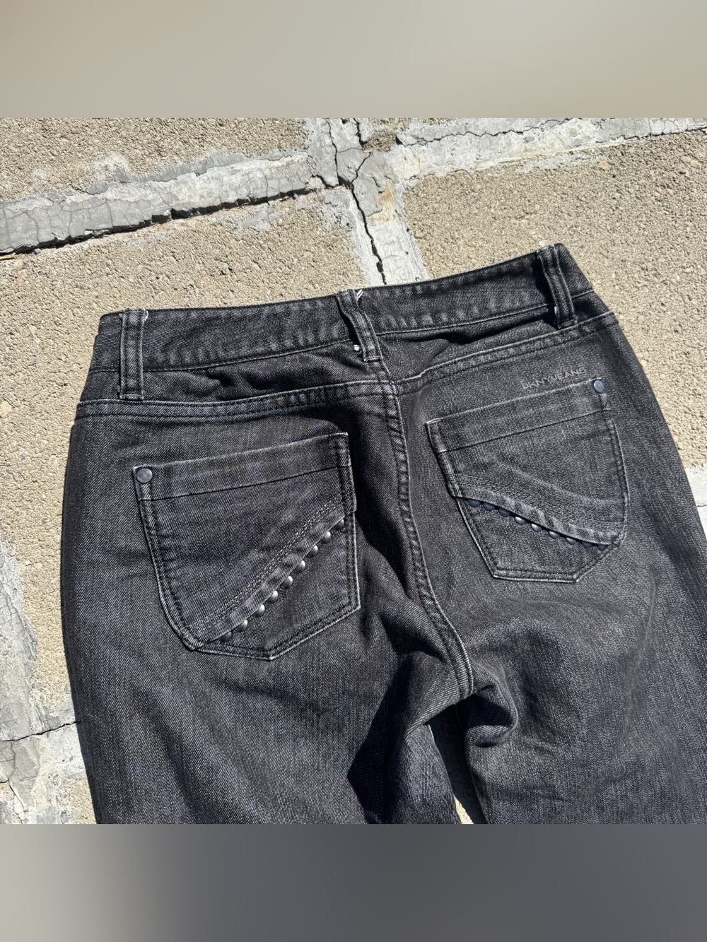 Y2K Dkny Black Low-rise Bootcut Jeans - Picture 6 of 7